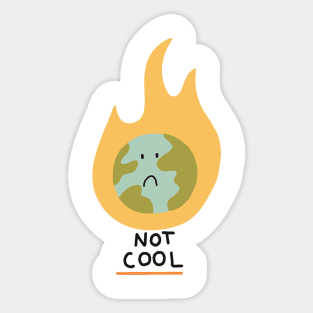 Global Warming is NOT cool Sticker